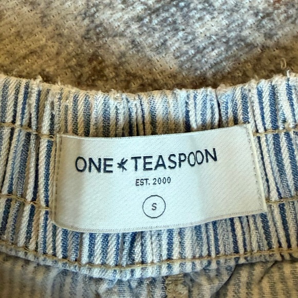 OneTeaspoon Denim Striped Boxer Shorts, size Small - Picture 8 of 12